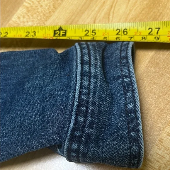 Medium Women Denim Jacket with Horse Patch ( WHT) logo - Picture 4 of 15